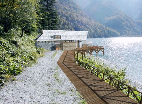 Project for refreshment and bathing facilities Lake of Raibl - Tarvisio (UD)